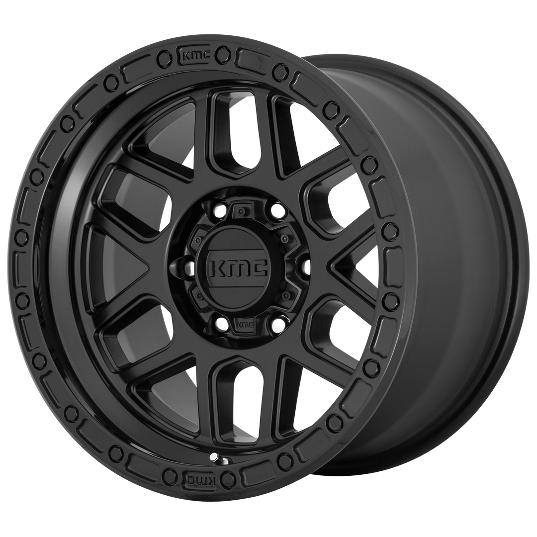 KMC WHEELS KM544 MESA 20X9 8X180 0 124.2 SATIN BLACK WITH GLOSS BLACK LIP