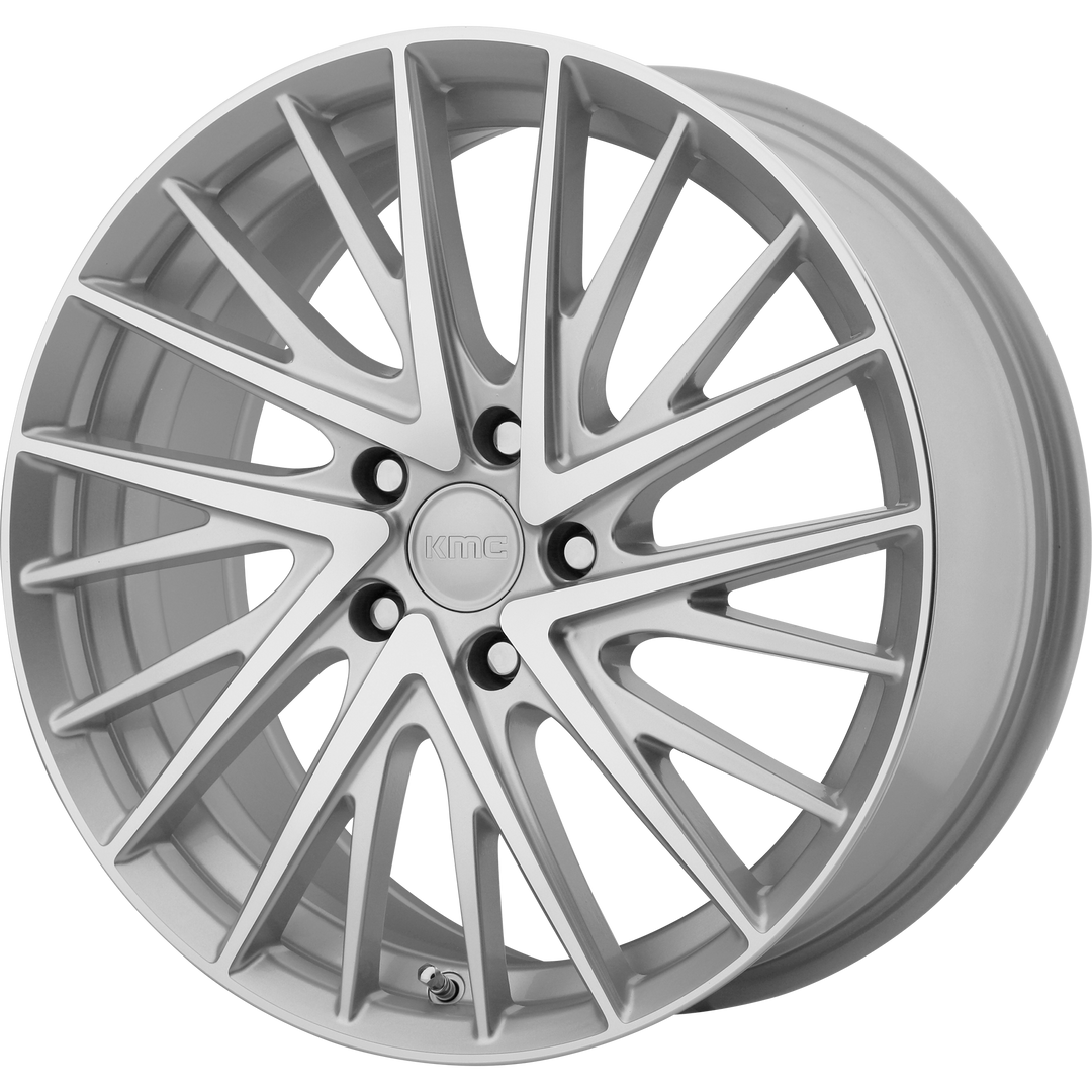 KMC WHEELS KM697 NEWTON 18X8 5X114.3 40 72.56 SILVER MACHINED