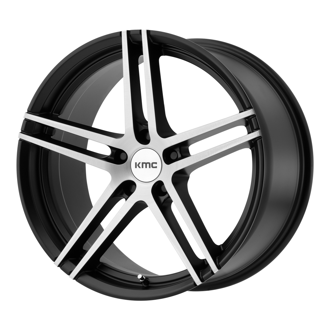 KMC WHEELS KM703 MONOPHONIC 18X8.5 5X114.3 35 72.56 SATIN BLACK BRUSHED