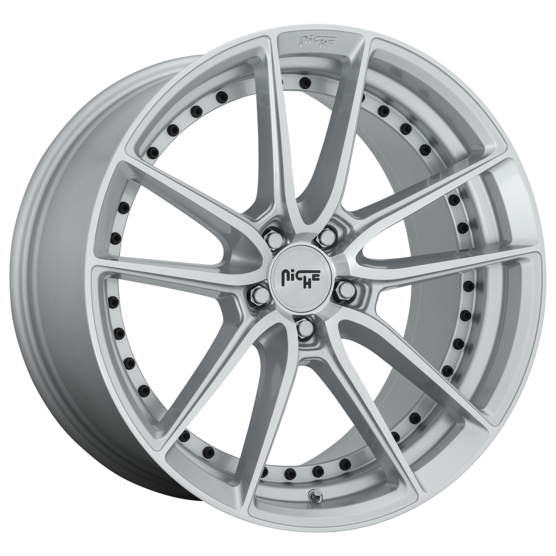 NICHE 1PC M221 DFS 20X10.5 5X114.3 40 72.56 GLOSS SILVER MACHINED