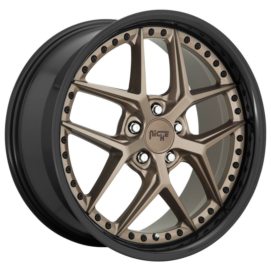 NICHE 1PC M227 VICE 19X9.5 5X114.3 35 72.56 MATTE BRONZE BLACK BEAD RING