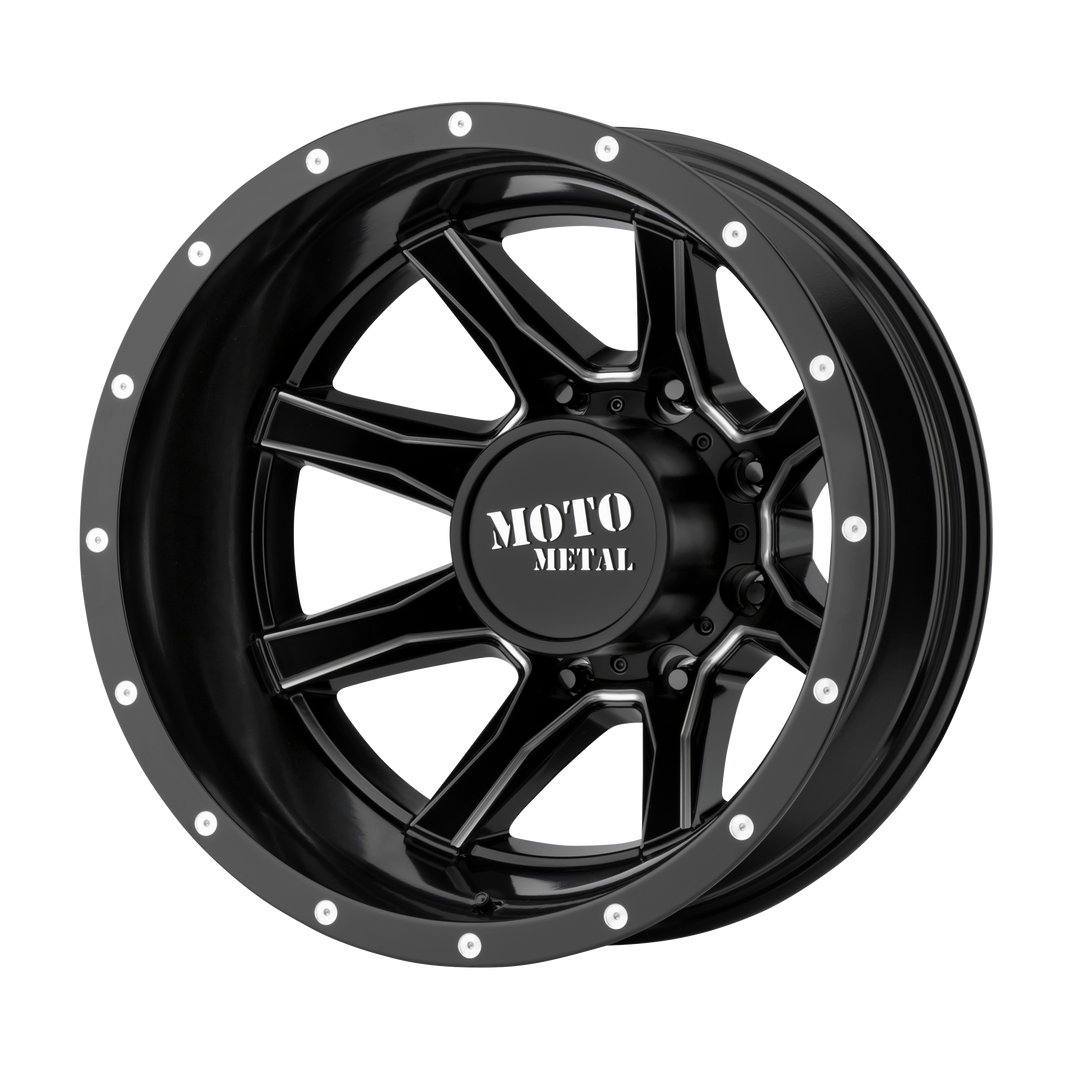 MOTO METAL MO995 17X6.5 8X210 -140 154.3 SATIN BLACK MILLED - REAR
