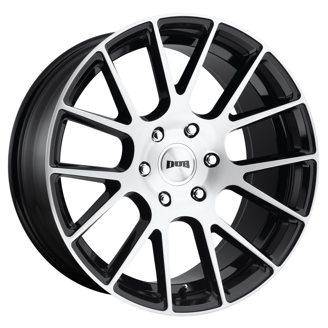 DUB 1PC S206 LUXE 22X9.5 6X139.7 20 78.1 GLOSS BLACK BRUSHED