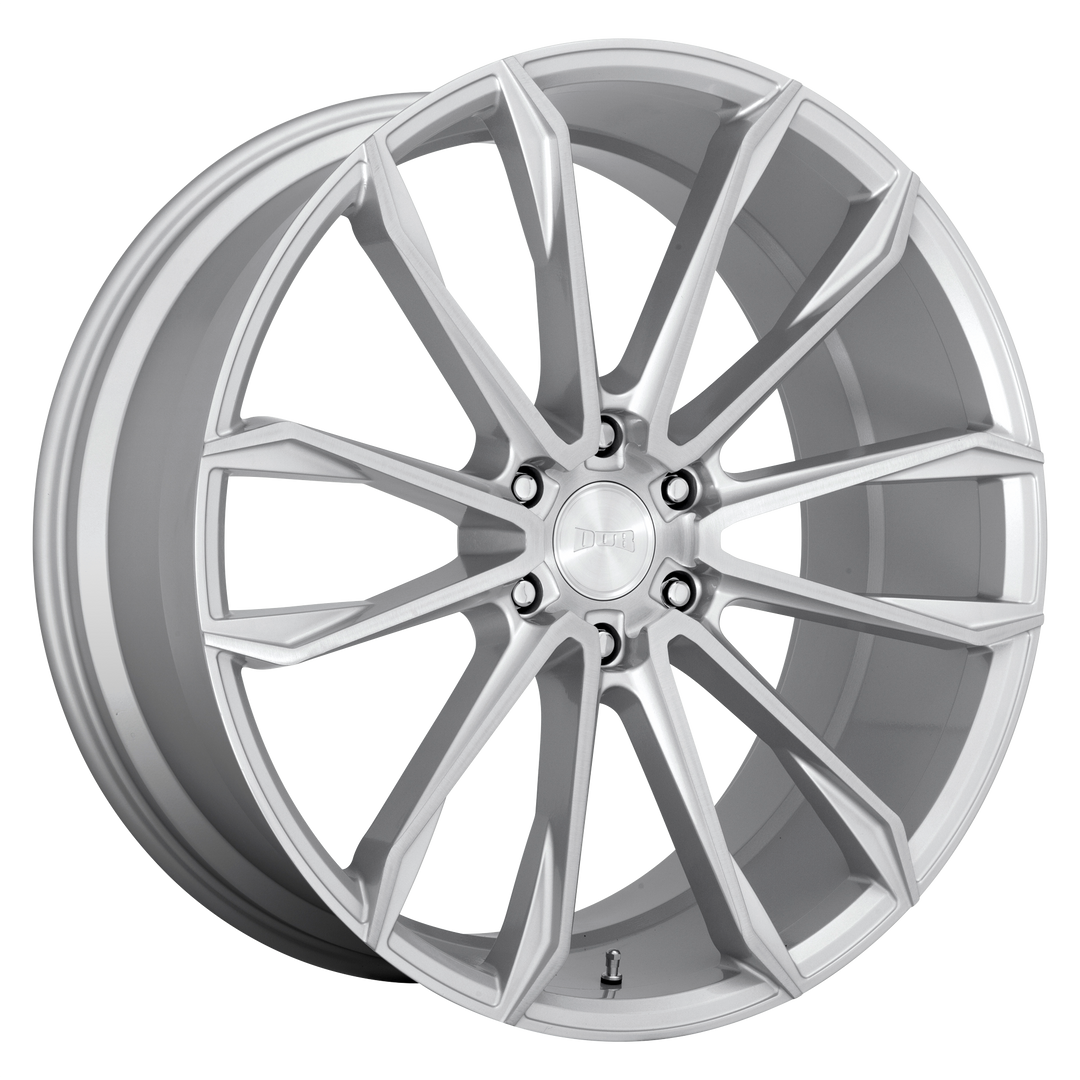 DUB 1PC S248 CLOUT 24X10 6X139.7 30 106.1 GLOSS SILVER BRUSHED
