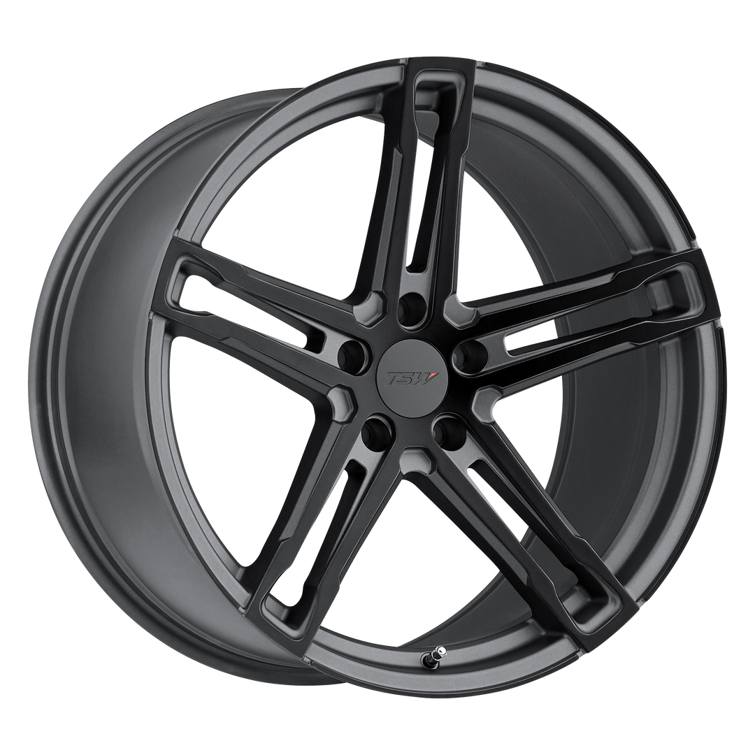 TSW MECHANICA 19X8.5 5X114.3 15 76.1 MATTE GUNMETAL W/ MATTE BLACK FACE