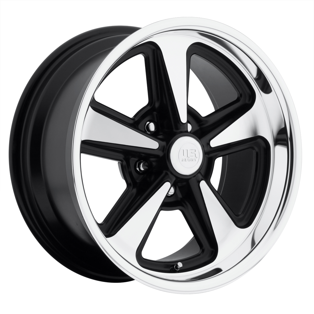 US MAG 1PC U109 BANDIT 17X8 5X120.65 1 72.56 MATTE BLACK MACHINED