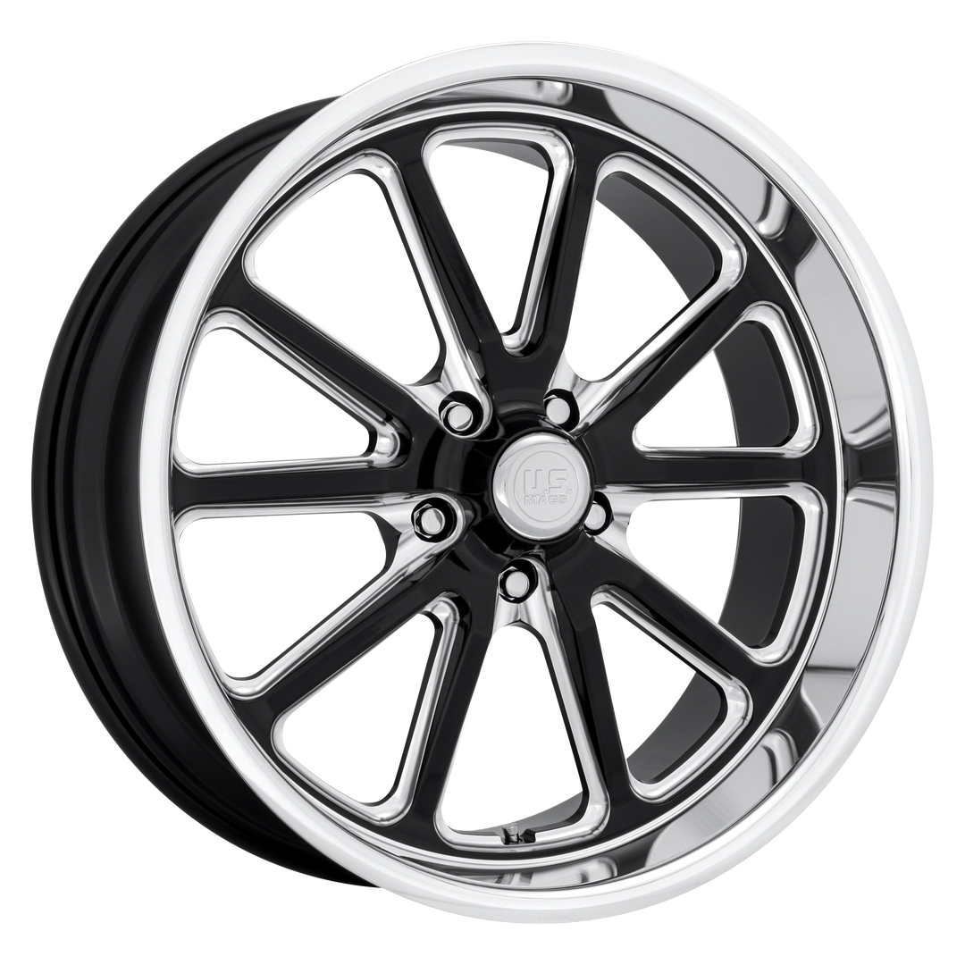 US MAG 1PC U117 RAMBLER 17X7 5X120.65 1 72.56 GLOSS BLACK MILLED