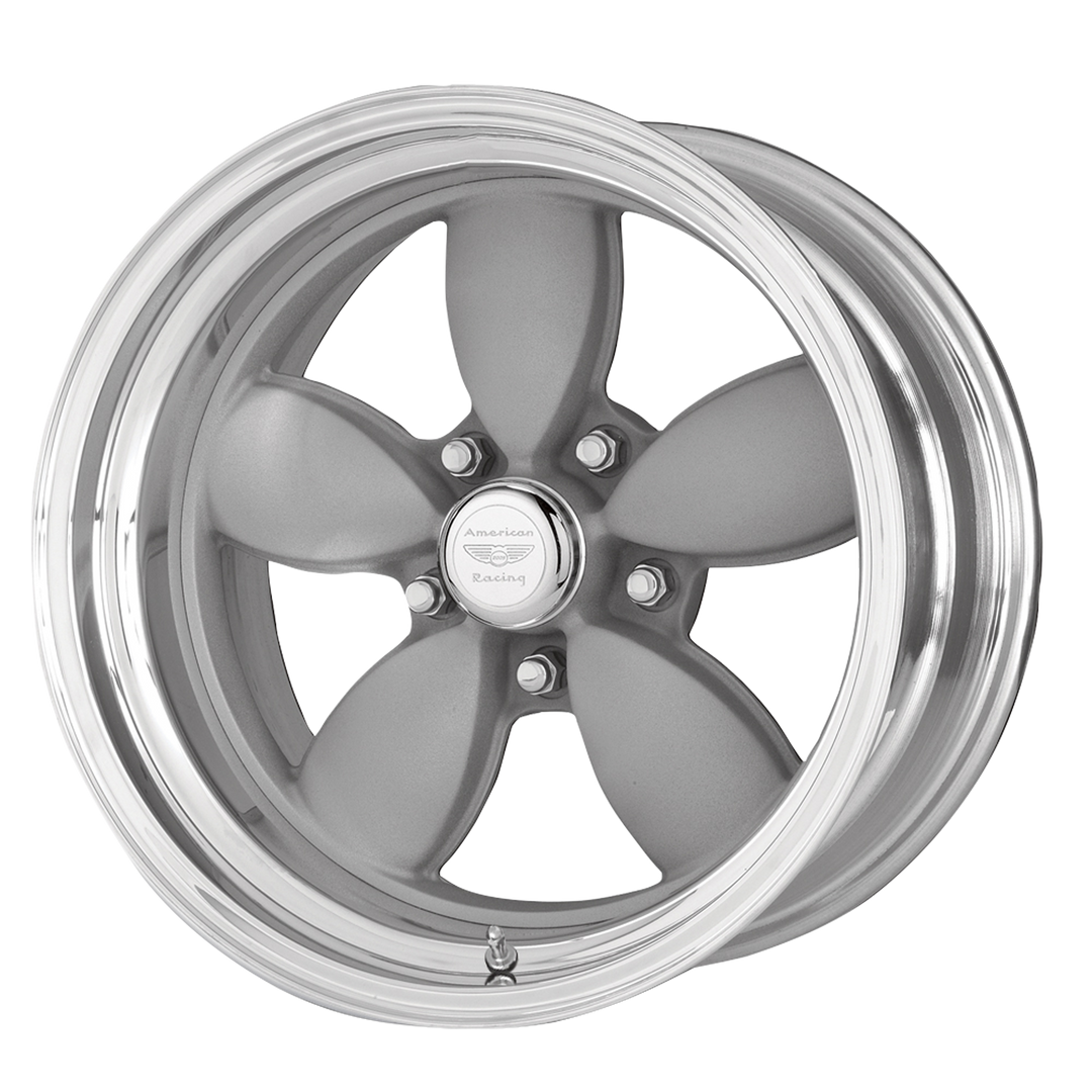AMERICAN RACING VINTAGE VN402 CLASSIC 200S 17X8 5X120.65 -13 83.06 TWO-PIECE VINTAGE SILVER CENTER POLISHED BARREL