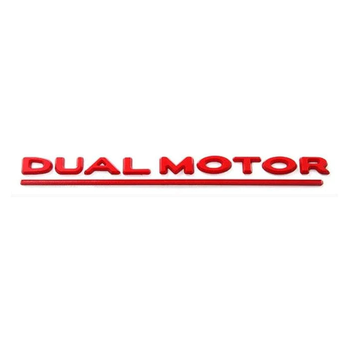 TESLA DUAL MOTOR Badges | Model 3 & Y - CARBONE PRESTIGE