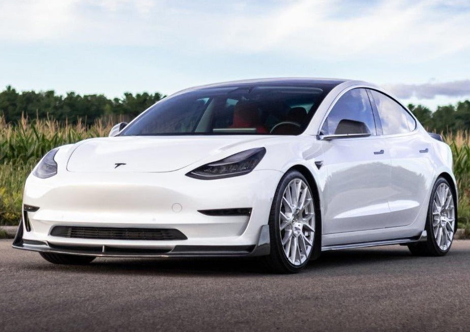 Carbon Fiber Front Lip Spoiler | Tesla Model 3 - CARBONE PRESTIGE