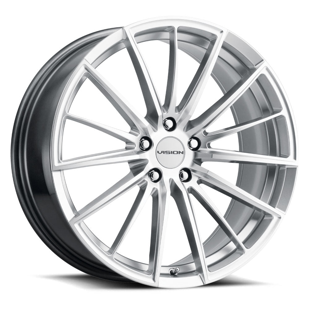 Vision Wheel 473 Axis 20x8.5 5x112 35 73.1 Hyper Silver Machined Face