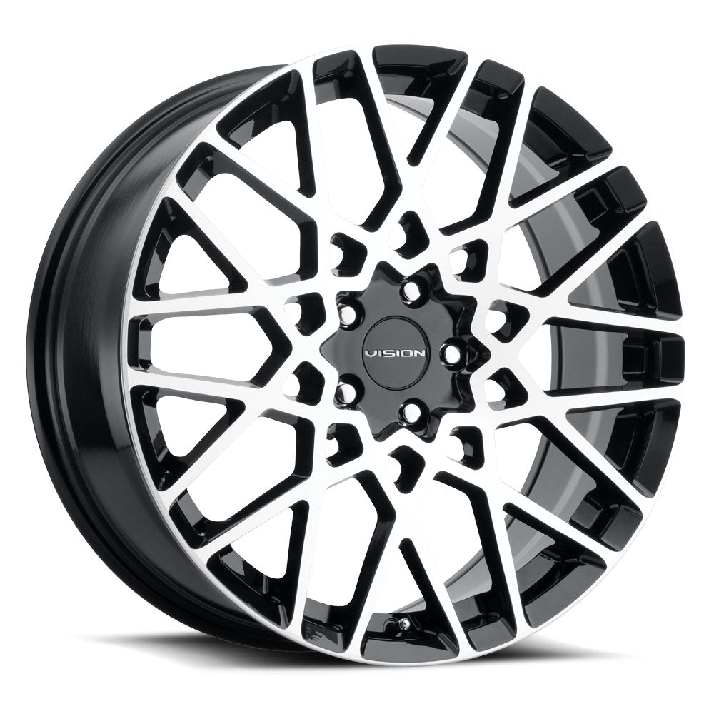 Vision Wheel 474 Recoil 20x8.5 5x108 35 73.1 Gloss Black Machined Face