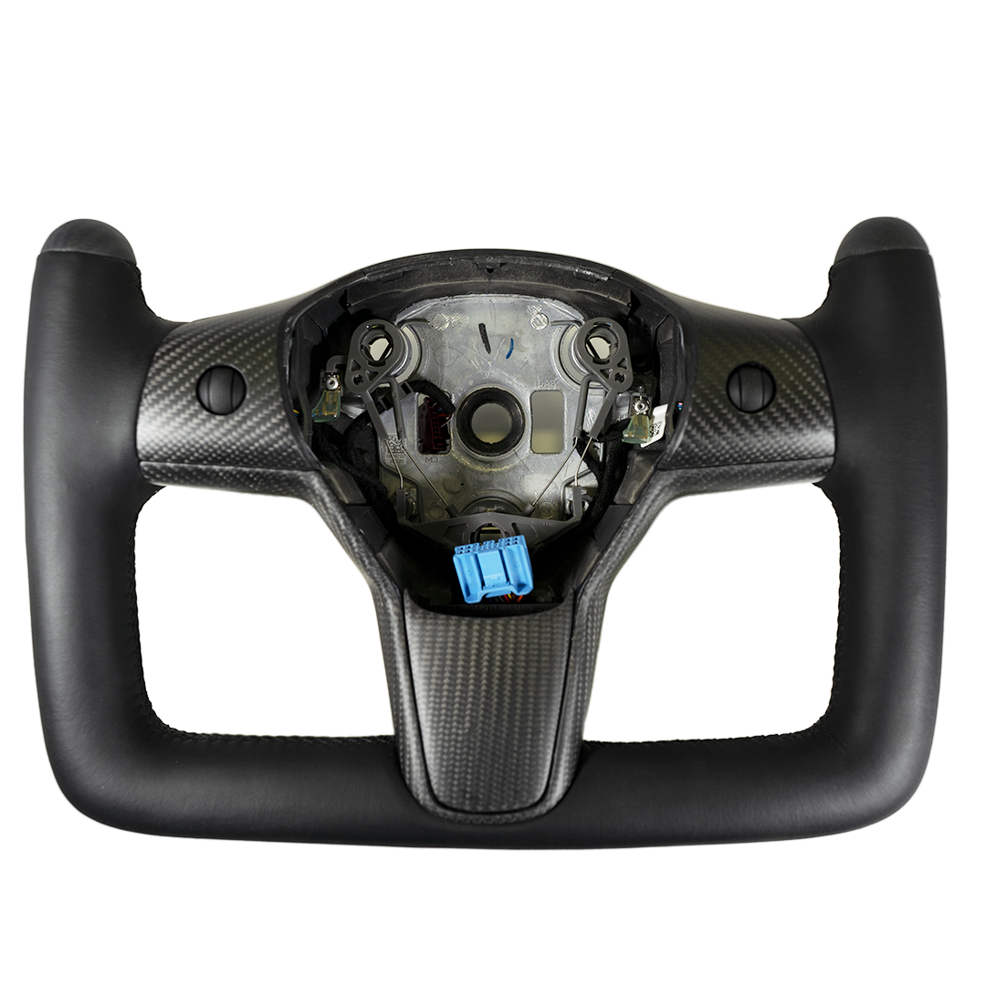 Custom Yoke steering wheel | Model 3 & Y - CARBONE PRESTIGE